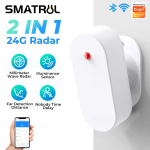 SMATRUL 24G WIFI Tuya pengesan kehadiran manusia pengesanan jarak Luminance Smart PIR Motion Sensor badan manusia pengesan Radar Sensor pergerakan sistem penggera keselamatan rumah
