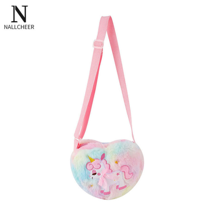 NALLCHEER children's crossbody bag Cartoon unicorn plush