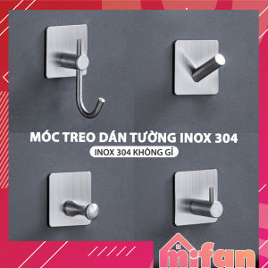 Móc Dán Tường Inox 304 Cao Cấp MIFAN - Keo 3M Siêu Dính - Treo Quần Áo Khăn Dụng Cụ Bếp Đồ Nhà Tắm