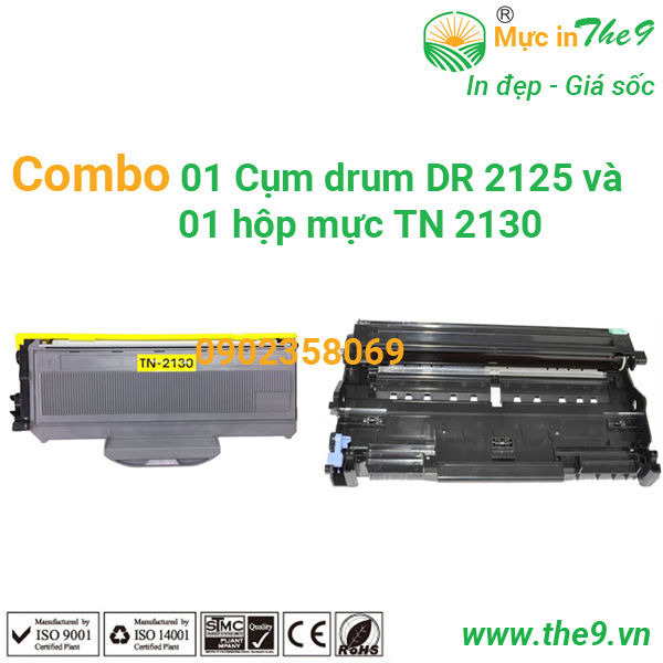 Cụm drum và Hộp mực máy in Brother DCP-7030, DCP-7040, MFC-7340, MFC7440, MFC7840, HL-2140, HL2142, HL2150N, HL2170W (DR2125 / TN2130)