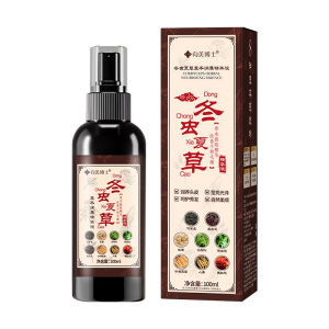 Natural Herbal Hair Serum Spray Saffron Cordyceps Sinensis Hair Care Essence Moisturizing Scalp Nourishing Formula Smooth Silky Hair Repair Treatment For Daily Care