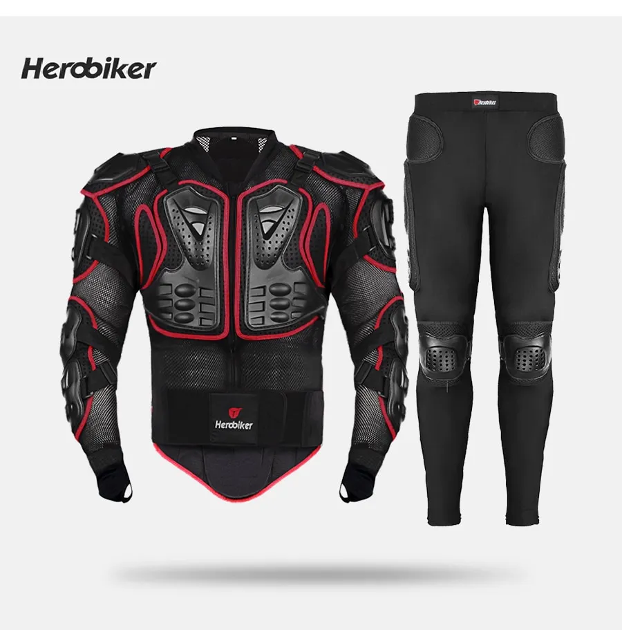 HEROBIKER Motorcycle Full Body Armor Jacket Size: Medium