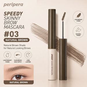 PERIPERA Speedy Skinny Browcara 3g Brow Mascara #03 Natural Brown #04 Ash Brown Smudge-Proof