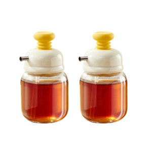 Kitchen Small Oil Pot Press Quantitative Oil out Sesame Oil Bottle Household Soy Sauce Vinegar Seasoning Bottle Precise Oil Control Seasoning Bottle断流按压式油瓶
