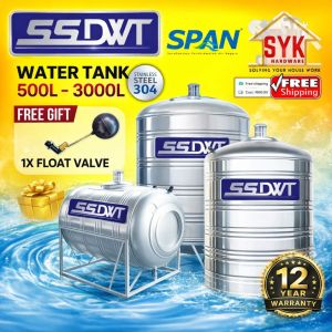 SYK DWT Water Tank SUS304 Stainless Steel Water Tank Tangki Air Rumah Tangki Air Stainless Steel