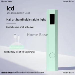 [COD] Home Base Mini Handheld UV Cordless Nail Lamp Gel Nail UV Lamp With LED Display Small Portable Light Therapy Lamp Nail