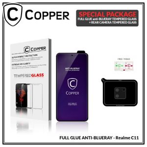 Realme C11 - COPPER Tempered Glass ANTI-BLUERAY (Full Glue)