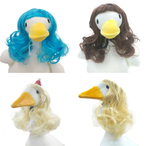 Curly Long Hairstyle Decorative Headpiece For Geese Costume Gatherings Easy To Wear Synthetic Fiber