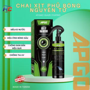 Chai xịt phủ bóng sơn xe APGO 200ml Lớp phủ gốm nguyên tử chống nước chống ăn mòn chống tia UV