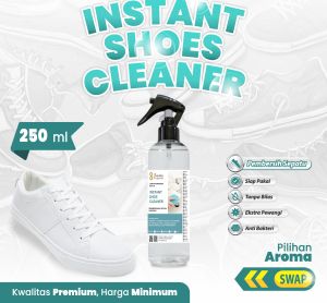 Produk Baru -- Pembersih Sepatu Pemutih Instan Cleaner Tanpa Bilas Aroma Segar Wangi Kemasan 250ml Spray