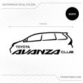 stiker avanza club sticker mobil toyota avanza club. 