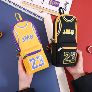 Large-capacity student pencil case stationery bag basketball creative pencil bag learning supplies