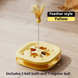 Durable Cat Toy Track Set with Rolling Balls for Hunting & Chasing Fun