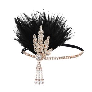 Headpiece Bulu Flapper Hiasan Kepala Pesta / Mahkota Flapper Bulu
