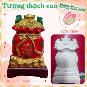 Tượng thạch cao mèo thần tài Kuromi Sanrio M62 (Không kèm màu) Bé Tô Màu Tô Tượng