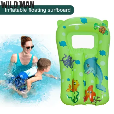 Kids Floating Surfboard Children Water Recliner Cartoon Blow Up Lounge Chair Leakproof Cute Water Hammock for Pool Party