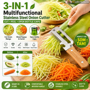 Vegetable Cutter Peeler Stainless Steel Slicer Kitchen Fruit Onion Pemotong Sayur Pelbagai Fungsi