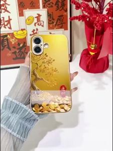 【Ship in 24H】手机壳Mobile phone shell【1394人收藏】黄财神苹果16promax手机壳适用于iPhone15玻璃14pro13新年12/11xr新款25.5.12