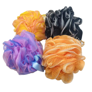 Bath Puff Spons Mandi Jaring Tebal Pembersih Badan Sponge Badan - Abu-abu