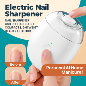 Electric Nail Grinder Automatic Baby Nail Trimmer Rechargeable LED Light Clipper 电动磨甲器