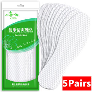 พื้นในรองเท้าแบบใช้แล้วทิ้งขนาด5/10คู่พื้นในรองเท้าเยื่อไม้ธรรมชาติระบายอากาศได้ดีสีขาวนุ่มสบายแผ่นรองเท้าฤดูร้อนสำหรับผู้ชายและผู้หญิง