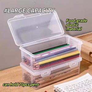 Makeup Brush Organizer With Cover Transparent Eyebrow Pencil Boxes Portable Women Cosmetic Bag Storage Organizer Makeup Tools