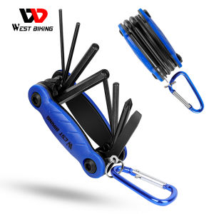 West Biking 8 In 1 Multifunction Bicycle Repair Tools Set Allen Wrench Kit Cycling Screw Tool S2 Steel MTB Road Bike Repairs Tools Bicycle Accessories