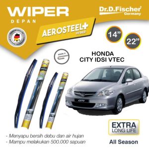 Wiper Honda New City 2002-2013 Fischer Karet Kaca Mobil Hybrid 14-22