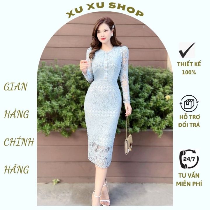 Hàng Có Sẵn] Váy Lụa Sang Trọng Cao Cấp Phong Cách Thu Đông 2023 | Shopee  Việt Nam