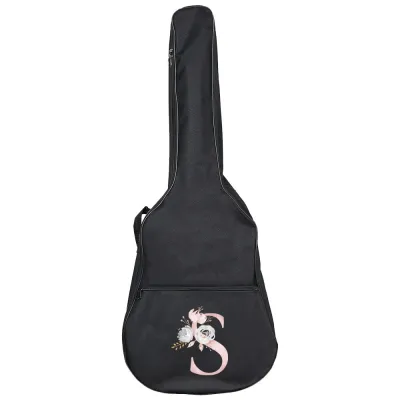 31-41 inch guitar bag Tas penyimpanan gitar pelindung debu Acoustic Guitar Bag Size 31-41 Inch Guitar Electric Guitar Guitar Balck Waterproof Handbag Design Bag Pink Floral Series Guitar accessories Local in stock
