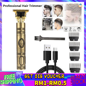 【Malaysia Spot Sale】Professional Rechargeable Hair Trimmer Electric Hair Trimmer Clipper Cordless USB Rechargeable Mustache Shaver Haircut Machine 剪頭發工具