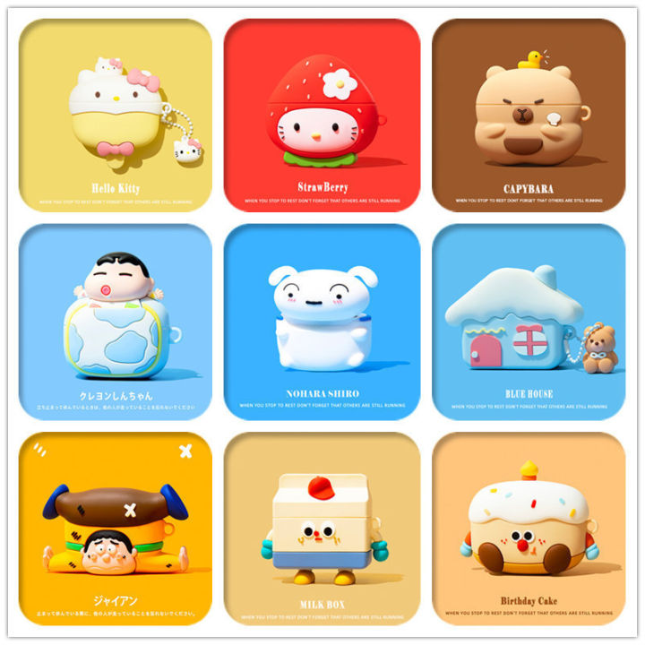 New pattern Cartoon cute Sleeping Crayon Shin-chan for Apple Airpods Pro 2 three-dimensional protective cover Air Pods 3 earphone cover Apple Air Pods1 silicone case