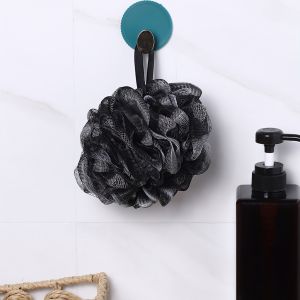 Bông Tắm Tạo Bọt Than Tre Tròn Màu Đen Chất Liệu Lưới Cao Cấp Mềm Mại