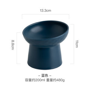 Dog Food Bowl Cat Food Bowl Ceramic Elevated Stand Tilted Neck Protection Dog Bowl Dog Accessories Cat Accessories Cat Bowl Dog Bowl Pet Bowl Dog Food Bowl For Dogs Cute Design