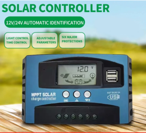 PowMr MPPT 20A Solar Charger Controller – Maximum Power Point Tracking for Efficient Solar Charging (12V/24V Auto) with LCD Display and USB Ports