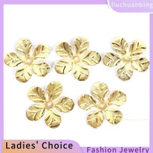 [COD] liuchuanbing Jewellery 50Pcs Set Vintage Metal Flower Filigree Slice Charms Jewelry DIY Craft Findings
