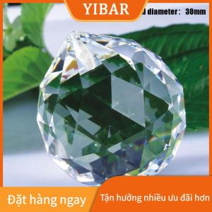 YIBAR Đèn chùm treo pha lê trong suốt 30mm 40mm đồ trang trí đèn chùm treo rèm tự làm hình lăng trụ