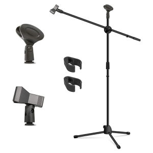 Microphone Stand High Quality Heavy Duty Adjustable Collapsible Tripod Boom Mic Stand Phone Stand