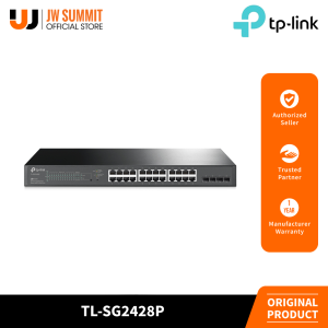 TP-Link TL-SG2428P JetStream 28-Port Gigabit Smart Switch with 24-Port PoE+