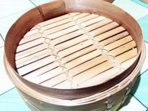Klakat Dimsum Bambu kukusan dimsum wadah plus tutup