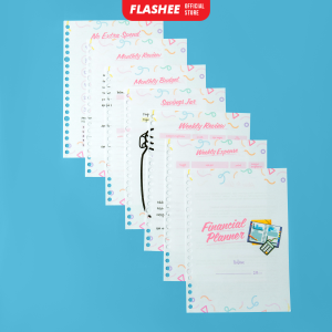 Flashee Loose Leaf Rencana Keuangan A5 B5 Isi Binder Keuangan A5 B5 Financial Planner A5 B5