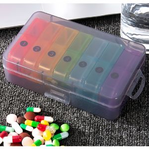 Medicine Box Classified Portable Medicine Box 7-Day 14 Compartment Morning And Evening One Week Travel Medicine Storage Box