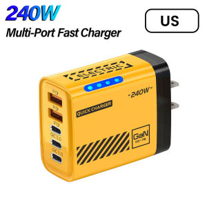 240W Foldable Cable Charger with Stand 2 in 1 Fast Charging Phone Holder Data Cable Builtin Desk Bracket C to C Braided Right Angle Cable for Gaming