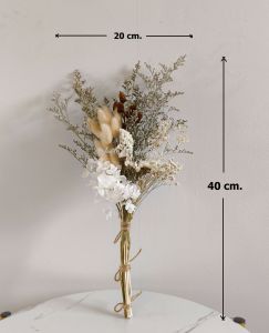 ช่อดอกไม้แห้ง ช่อไฮเดรนเยีย 40 ซม. แจกันดอกไม้ ดอกไม้แห้ง DIY ตกแต่ง พร้อพถ่ายรูป Flower Bunch
