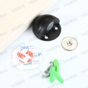 Yasmos Stainless Steel Magnetic Door Stopper Floor Half Moon Shape Adhesive Magnetic/Non-Magnetic Multiple Colour