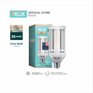 FELIX HIPRO LED 36W Putih Super Terang Hemat 90% Bohlam Lampu E27 Setara 460W Garansi 5 Tahun