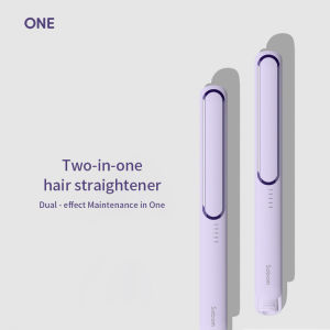 Hair Straightener and Curling Iron 2 in 1 Long-lasting style 5-level temperature essential oil coating