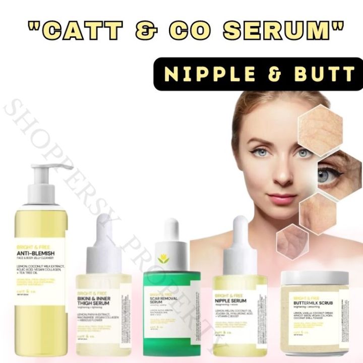 Catt and Co Bright and Free Series Buttermilk Scrub and Body Serum