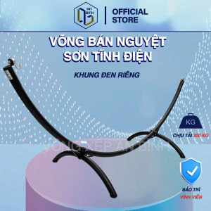 Võng Bán Nguyệt Chính Hãng An Bình Khung Thép Kẽm Phi50 Sơn Tĩnh Điện Đen Mờ Nội Thất Chịu Tải 300kg Lưới Võng Xuất Khẩu Hàn Quốc Polyester Cao Cấp Thoáng Khí