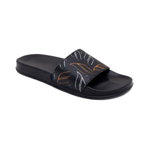 Sandal Pria Slide Footstep Footwear - Sandal Hexa Black Grey